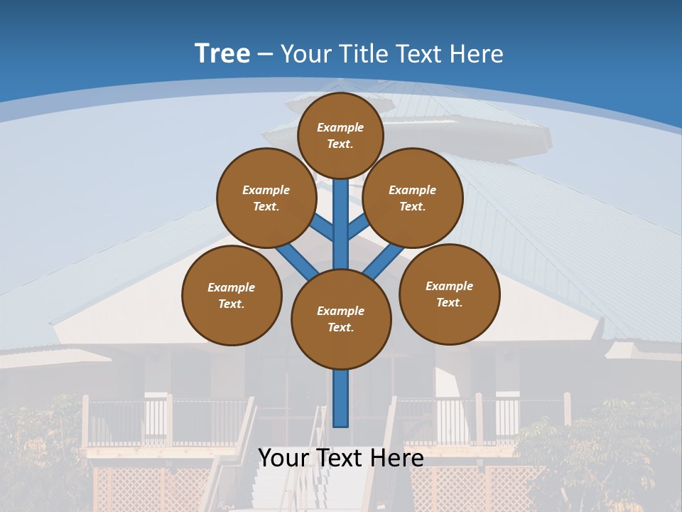 A Church With A Cross On Top Of It PowerPoint Template