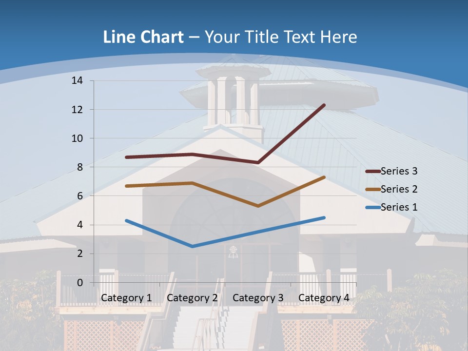 A Church With A Cross On Top Of It PowerPoint Template