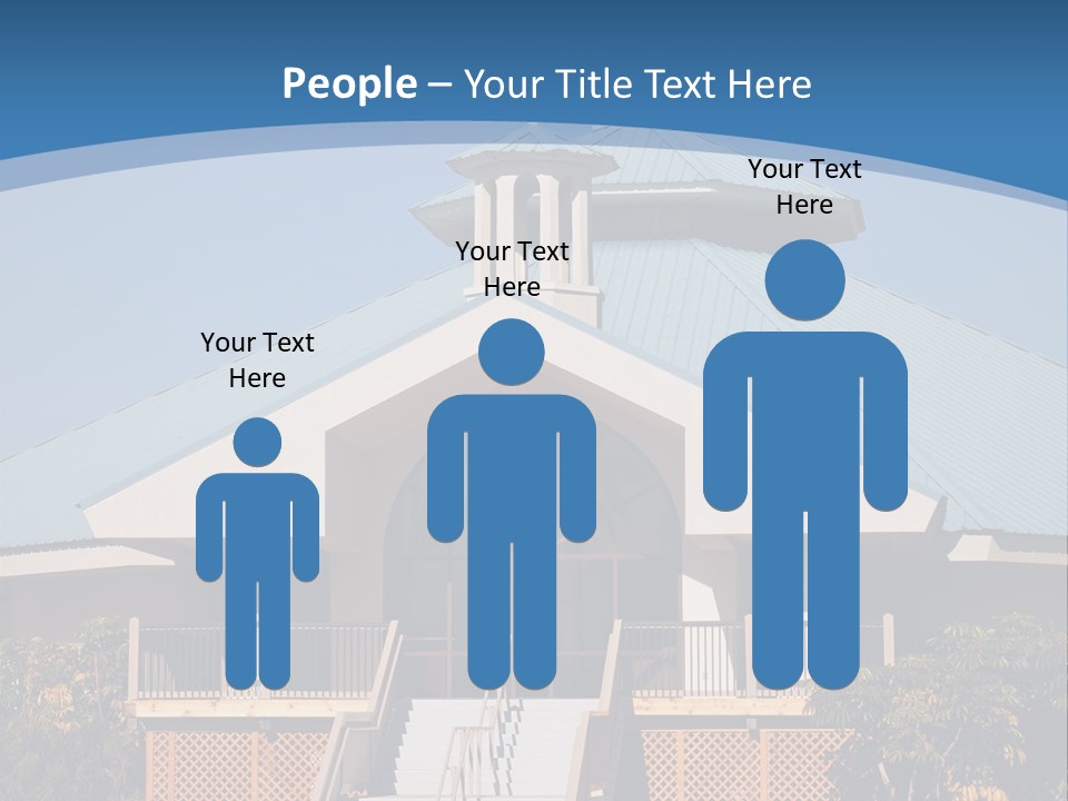 A Church With A Cross On Top Of It PowerPoint Template