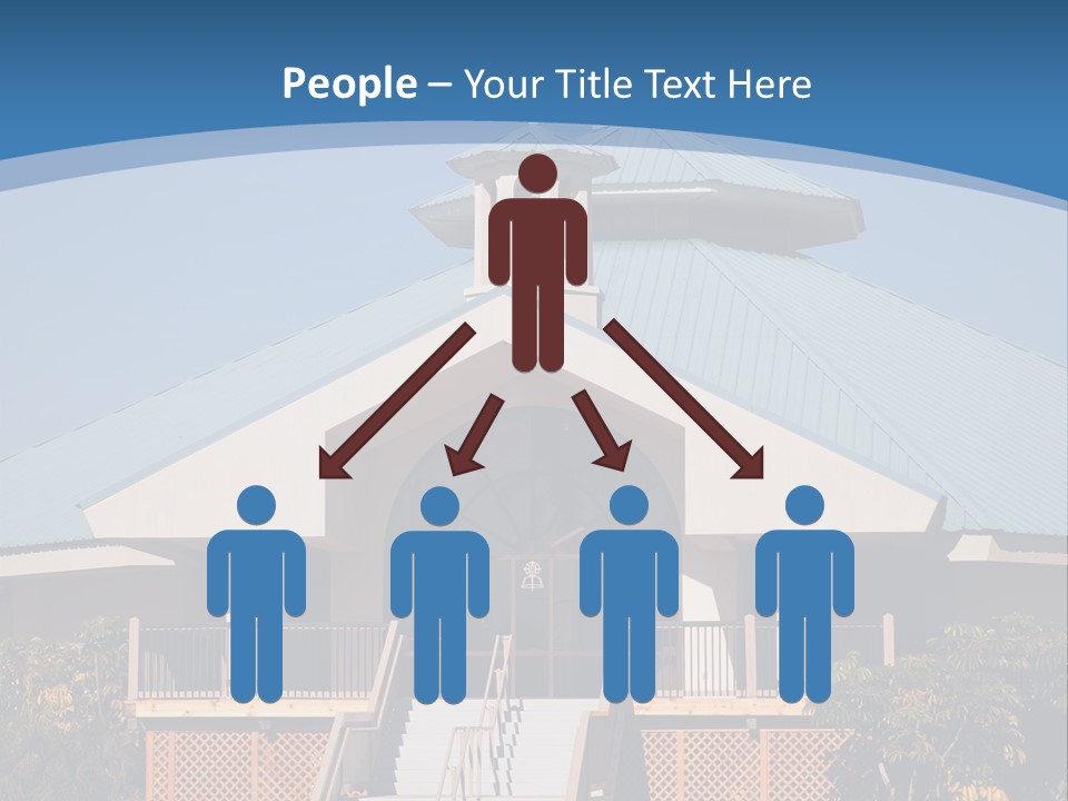 A Church With A Cross On Top Of It PowerPoint Template