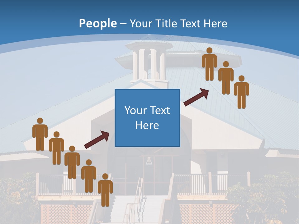 A Church With A Cross On Top Of It PowerPoint Template