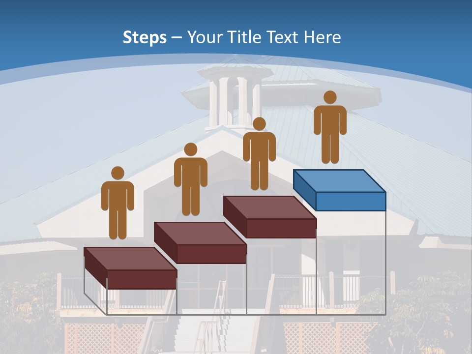 A Church With A Cross On Top Of It PowerPoint Template