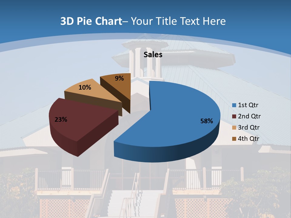 A Church With A Cross On Top Of It PowerPoint Template