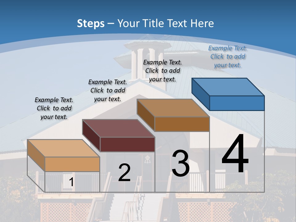 A Church With A Cross On Top Of It PowerPoint Template