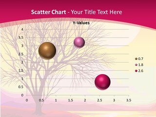 A Beautiful Sunset With A Tree In The Foreground PowerPoint Template