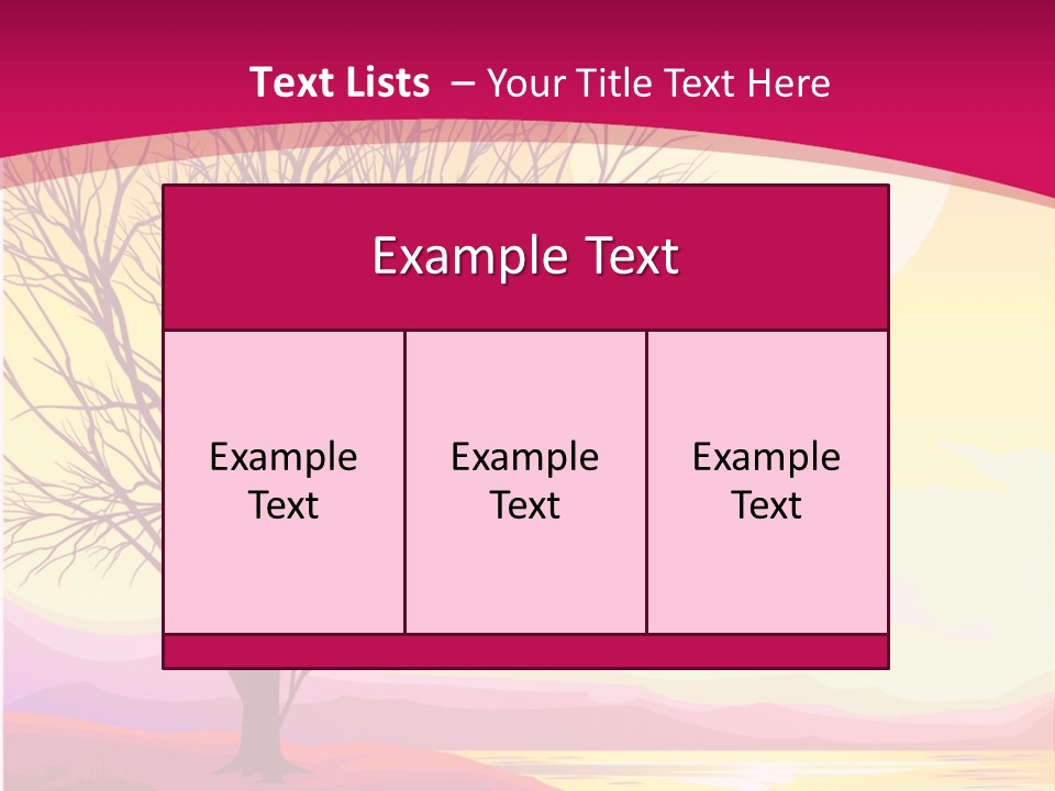 A Beautiful Sunset With A Tree In The Foreground PowerPoint Template