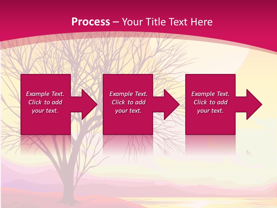 A Beautiful Sunset With A Tree In The Foreground PowerPoint Template