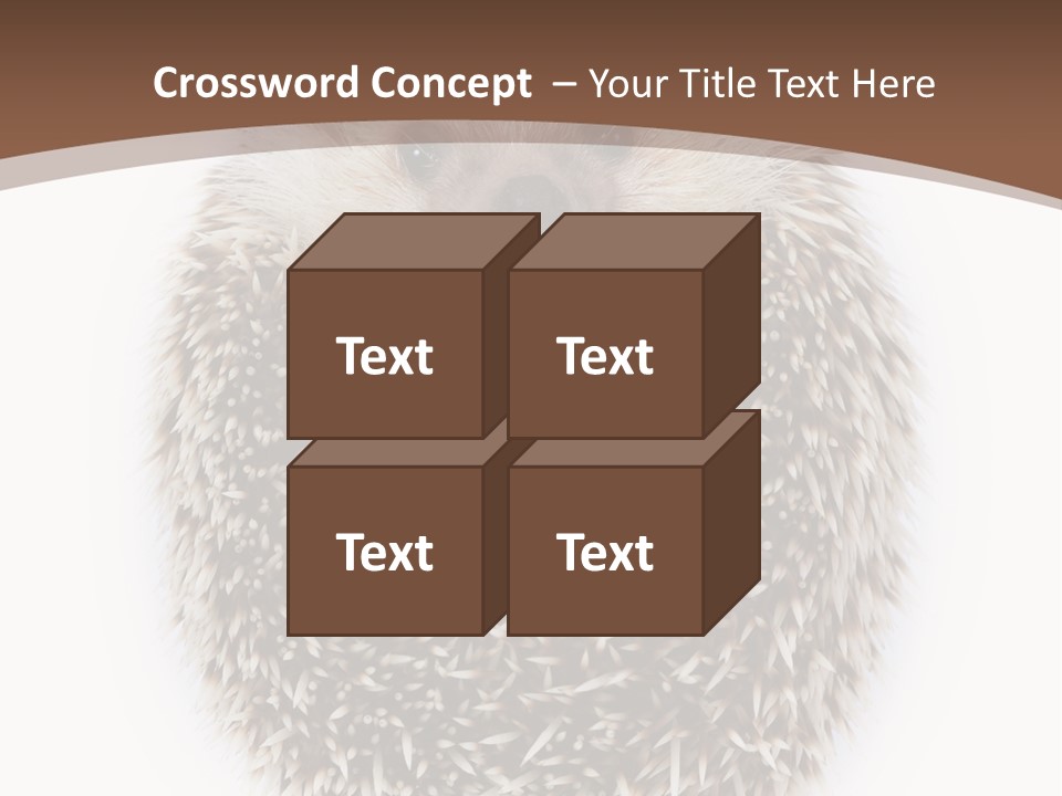 A Hedgehog Sitting On Top Of A White Plate PowerPoint Template