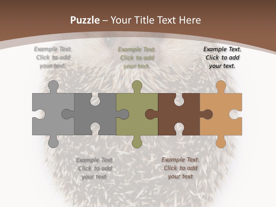 A Hedgehog Sitting On Top Of A White Plate PowerPoint Template