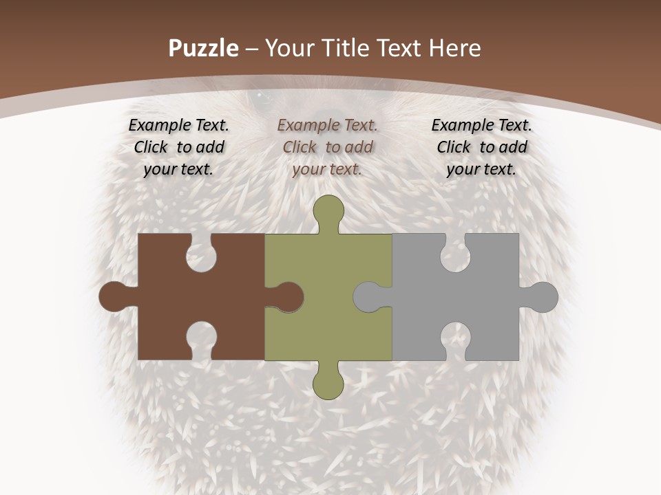 A Hedgehog Sitting On Top Of A White Plate PowerPoint Template