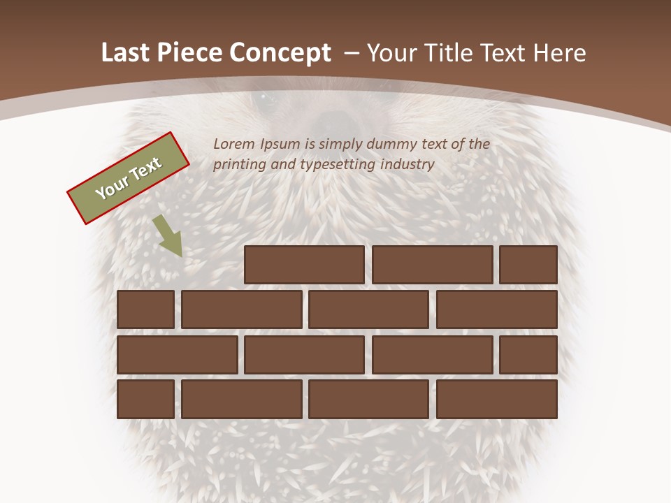A Hedgehog Sitting On Top Of A White Plate PowerPoint Template