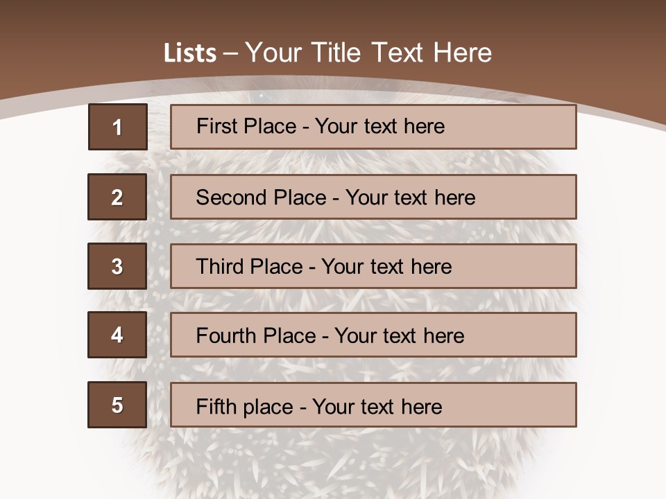 A Hedgehog Sitting On Top Of A White Plate PowerPoint Template