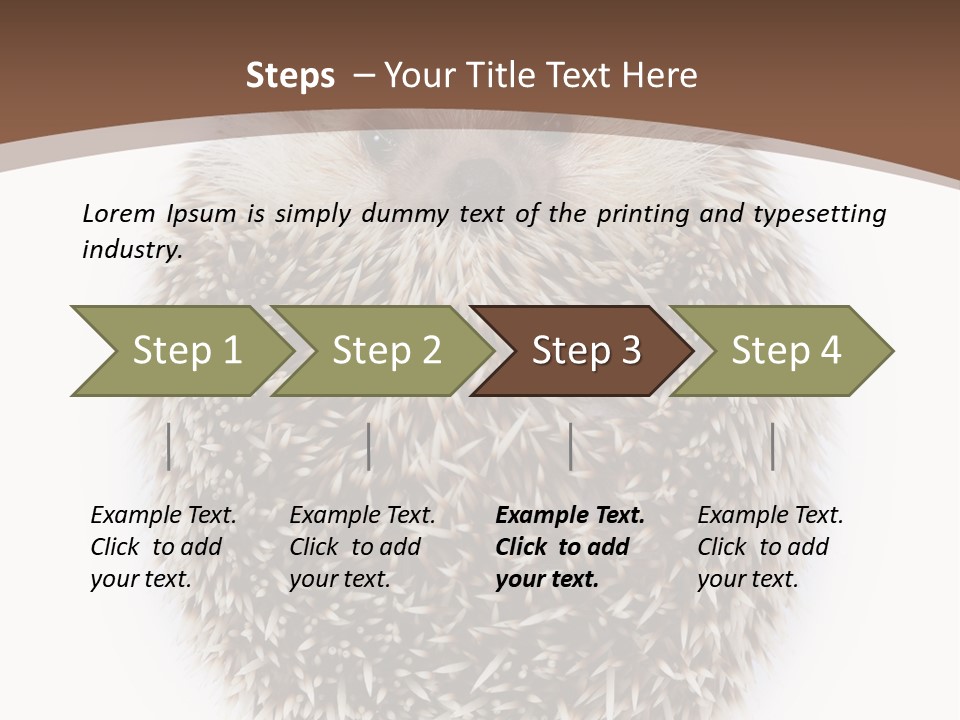 A Hedgehog Sitting On Top Of A White Plate PowerPoint Template