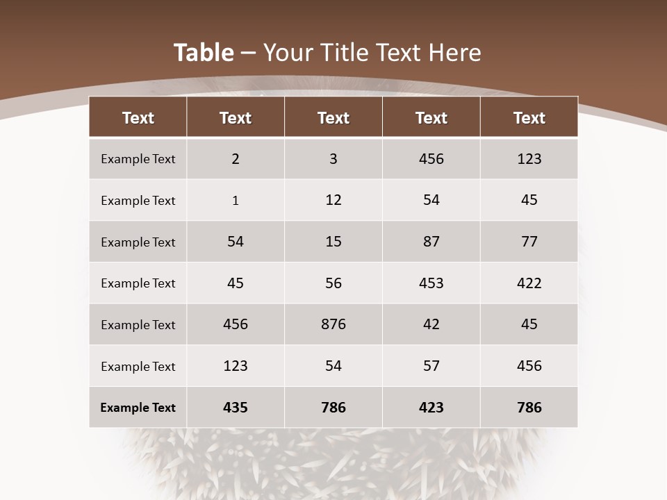 A Hedgehog Sitting On Top Of A White Plate PowerPoint Template