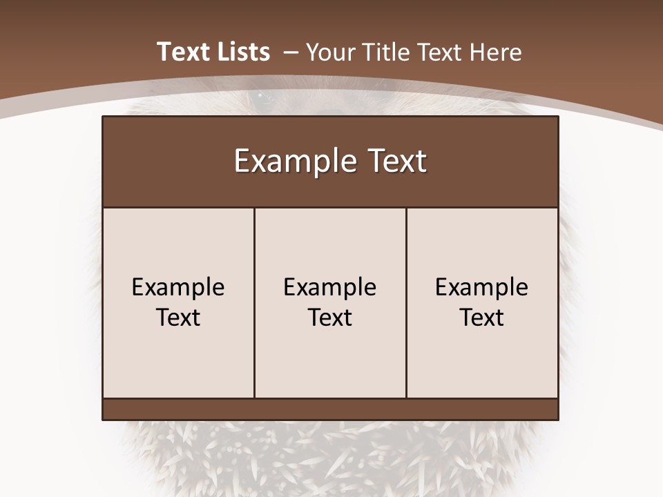 A Hedgehog Sitting On Top Of A White Plate PowerPoint Template