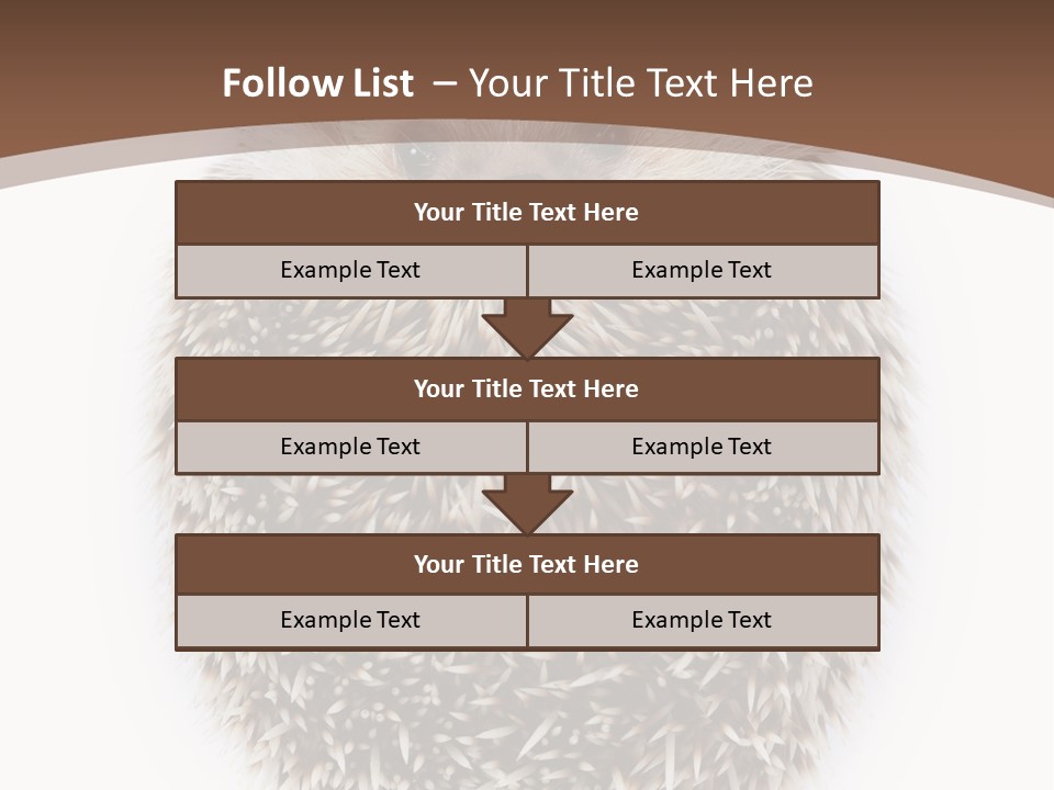A Hedgehog Sitting On Top Of A White Plate PowerPoint Template