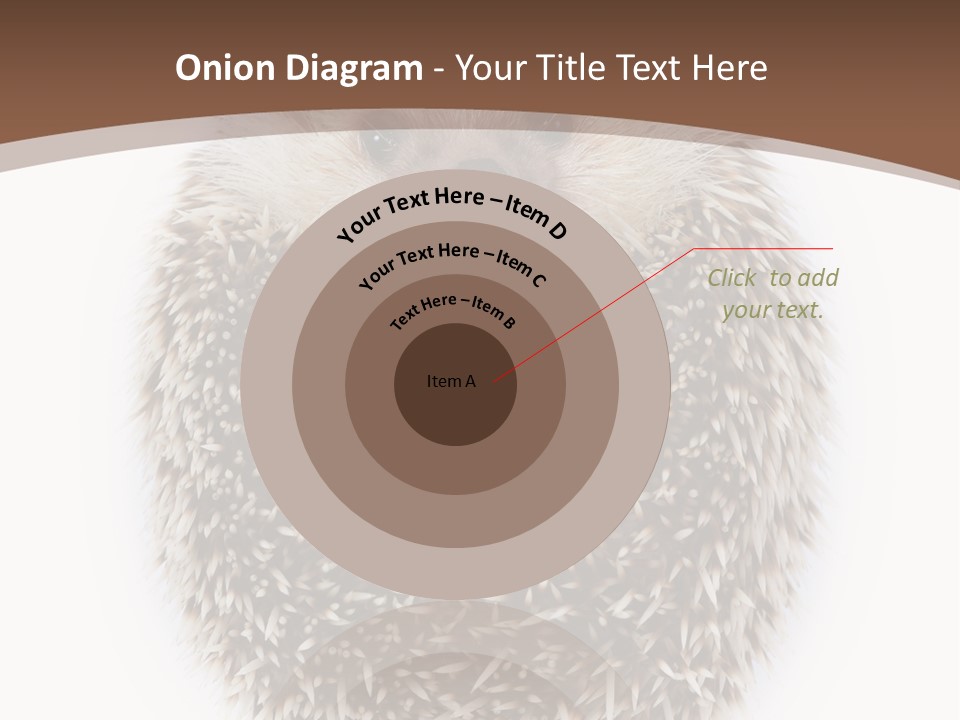 A Hedgehog Sitting On Top Of A White Plate PowerPoint Template