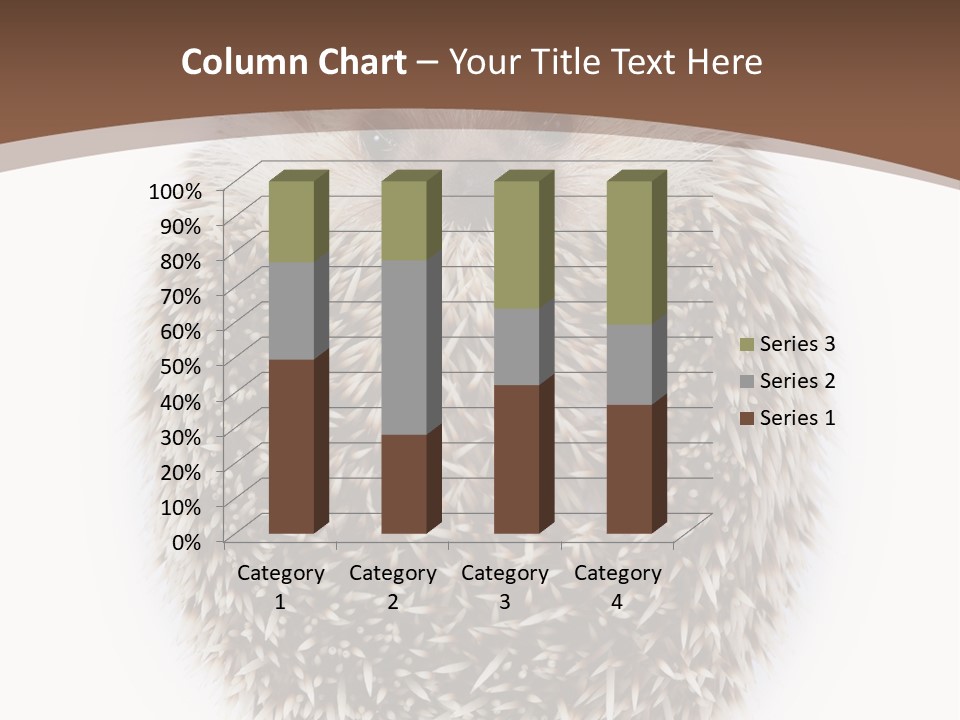 A Hedgehog Sitting On Top Of A White Plate PowerPoint Template