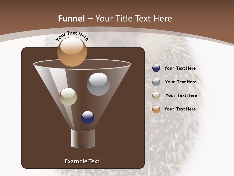 A Hedgehog Sitting On Top Of A White Plate PowerPoint Template