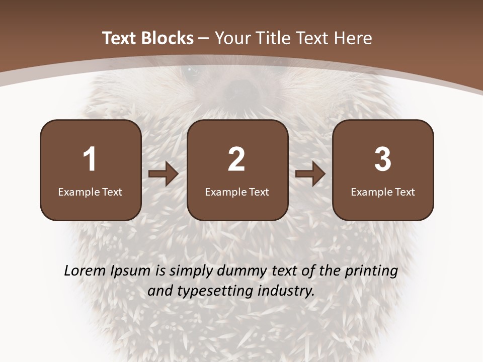 A Hedgehog Sitting On Top Of A White Plate PowerPoint Template