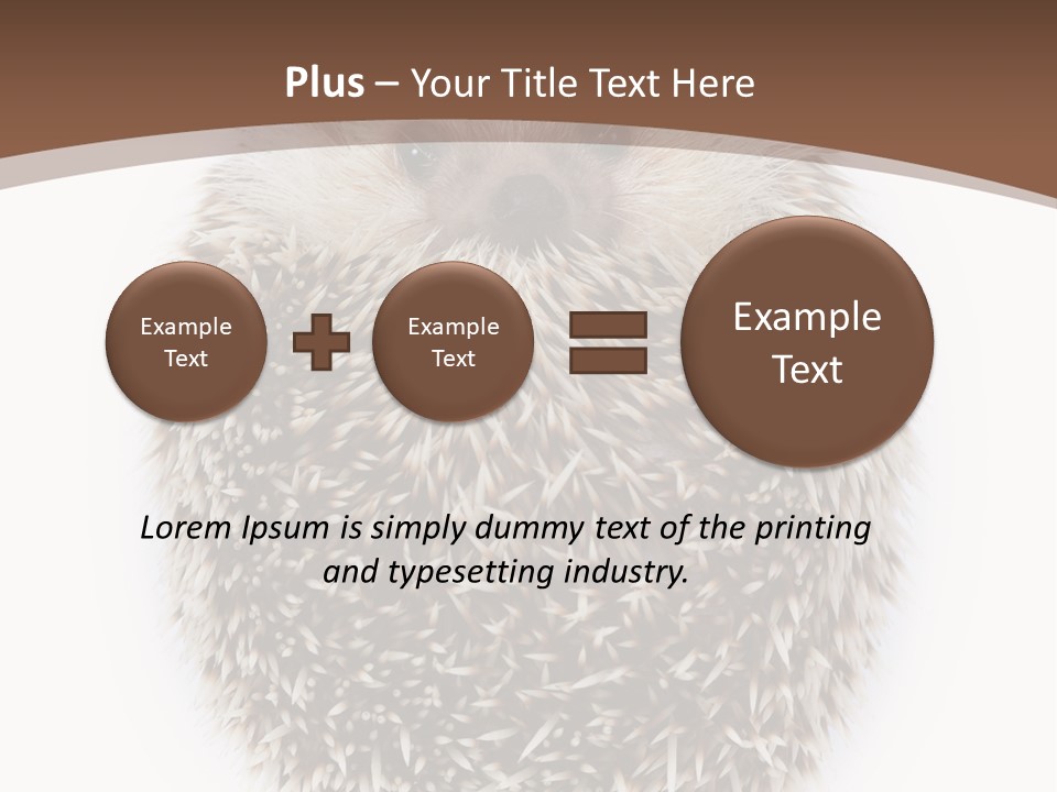 A Hedgehog Sitting On Top Of A White Plate PowerPoint Template