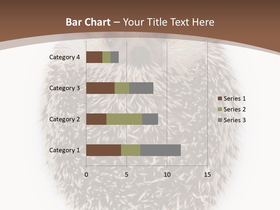 A Hedgehog Sitting On Top Of A White Plate PowerPoint Template