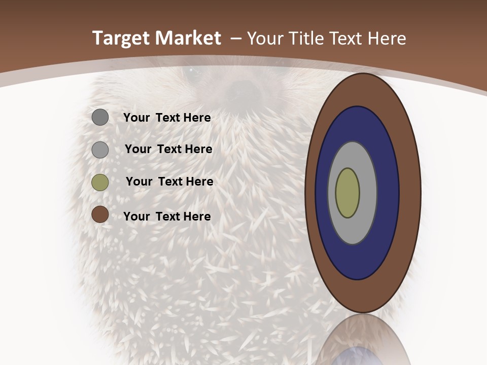 A Hedgehog Sitting On Top Of A White Plate PowerPoint Template