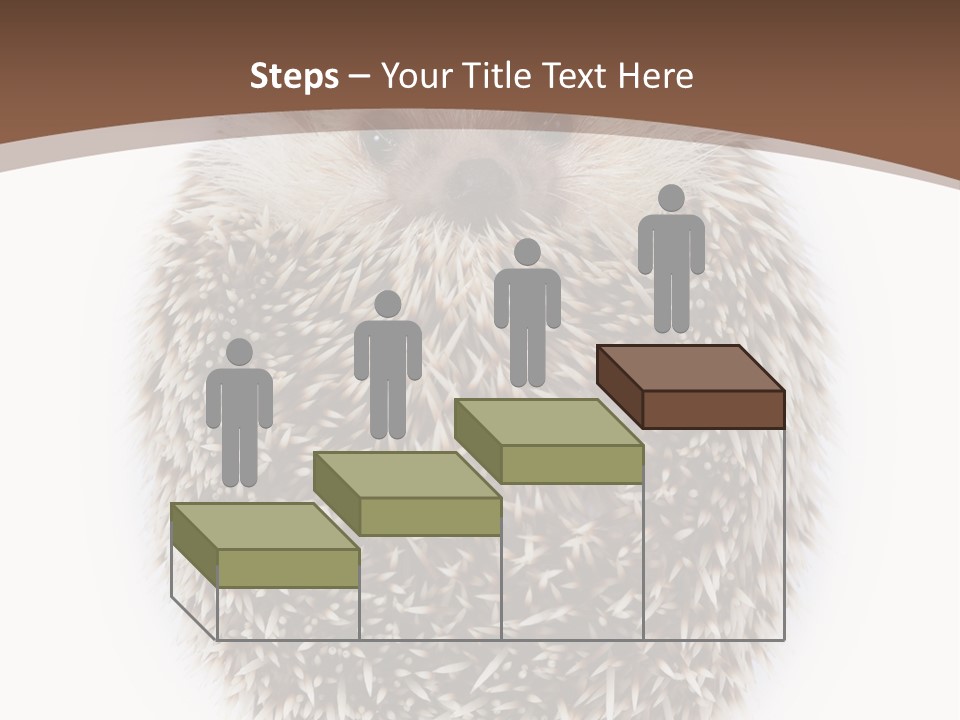 A Hedgehog Sitting On Top Of A White Plate PowerPoint Template