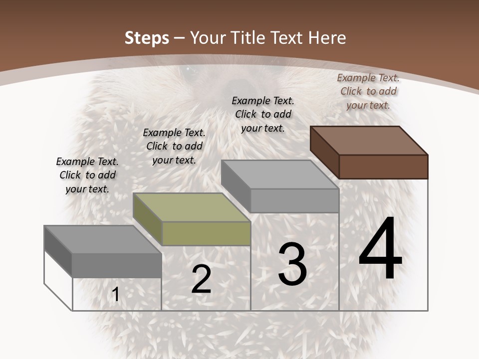 A Hedgehog Sitting On Top Of A White Plate PowerPoint Template