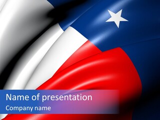 The Flag Of Texas Is Waving In The Wind PowerPoint Template