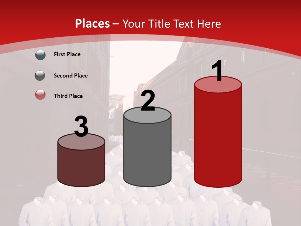 A Large Group Of Plastic Bags On A City Street PowerPoint Template