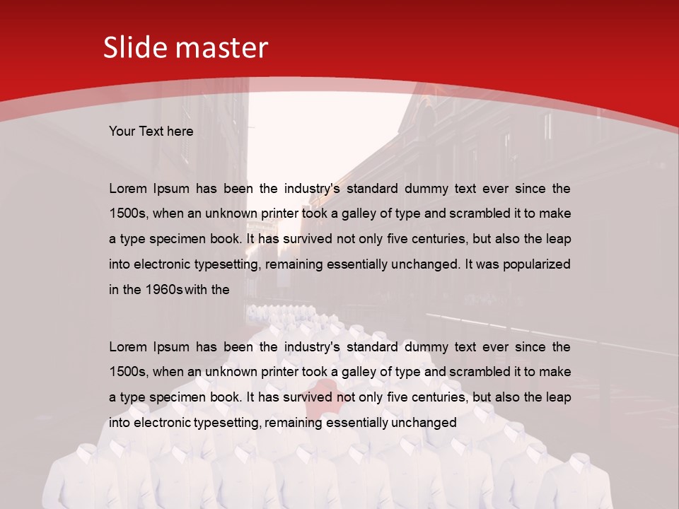 A Large Group Of Plastic Bags On A City Street PowerPoint Template