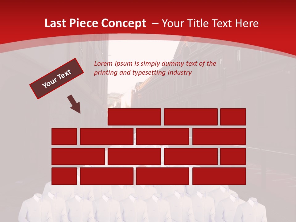 A Large Group Of Plastic Bags On A City Street PowerPoint Template