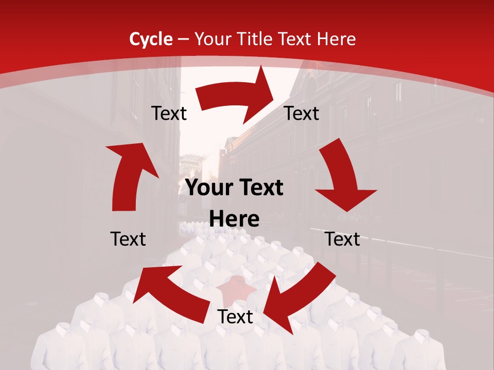 A Large Group Of Plastic Bags On A City Street PowerPoint Template