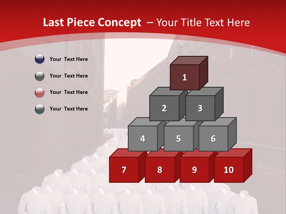 A Large Group Of Plastic Bags On A City Street PowerPoint Template