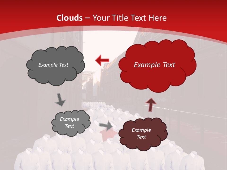A Large Group Of Plastic Bags On A City Street PowerPoint Template