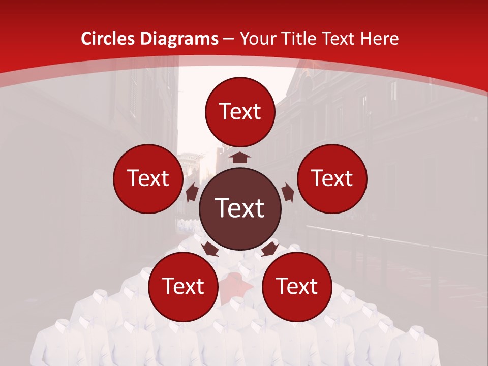 A Large Group Of Plastic Bags On A City Street PowerPoint Template