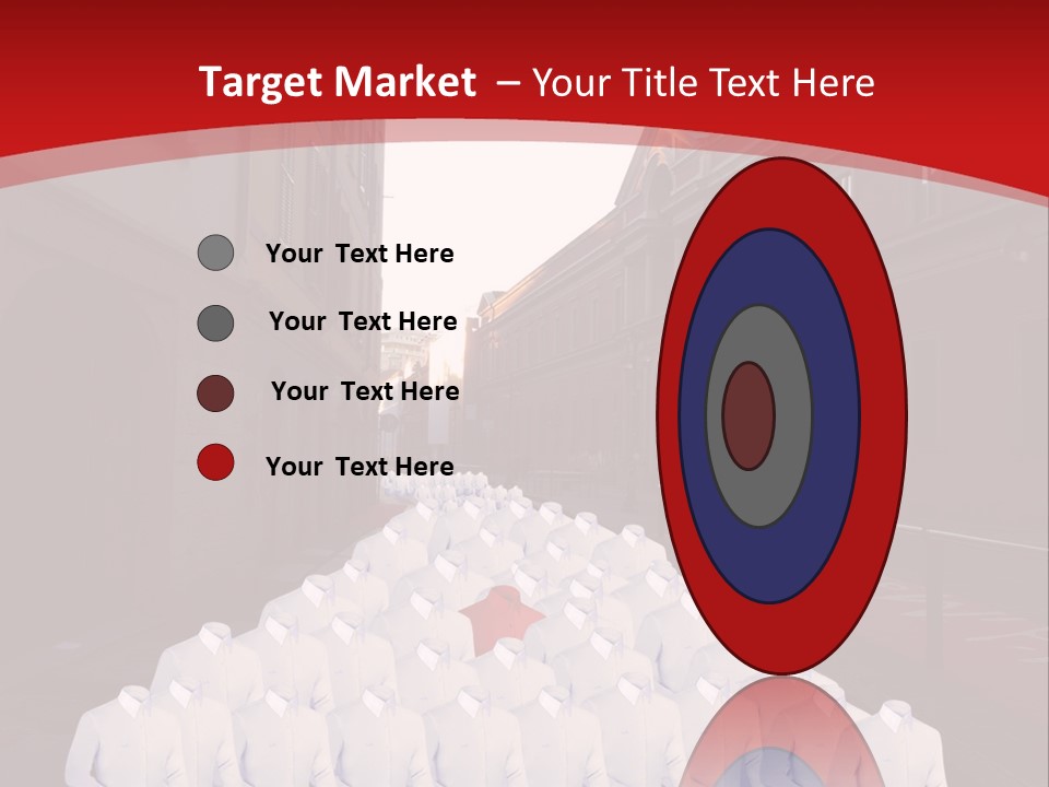 A Large Group Of Plastic Bags On A City Street PowerPoint Template