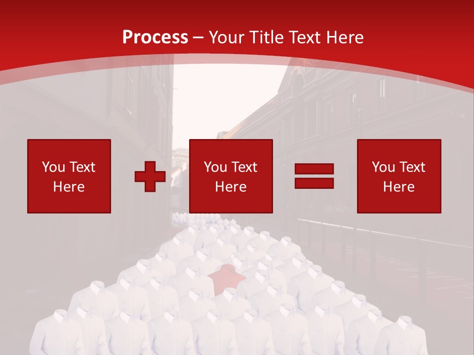 A Large Group Of Plastic Bags On A City Street PowerPoint Template