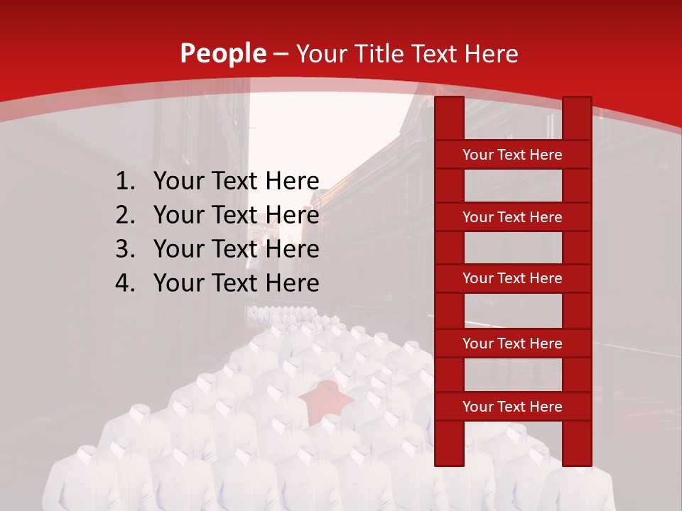 A Large Group Of Plastic Bags On A City Street PowerPoint Template