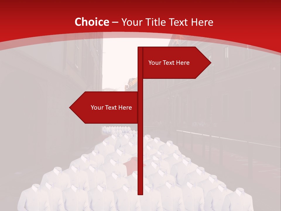 A Large Group Of Plastic Bags On A City Street PowerPoint Template