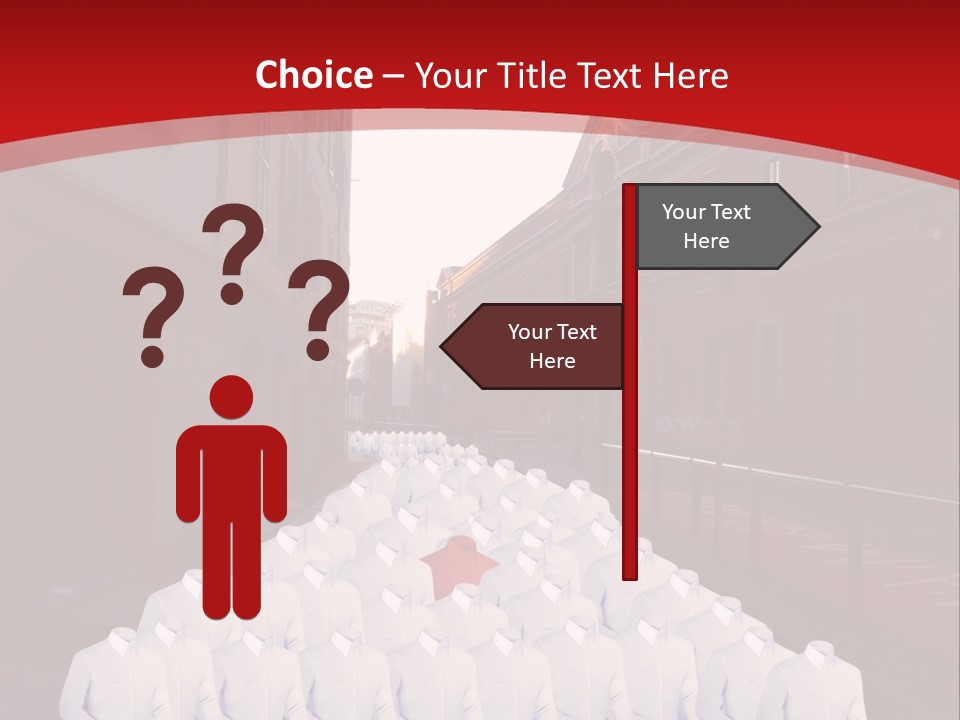 A Large Group Of Plastic Bags On A City Street PowerPoint Template