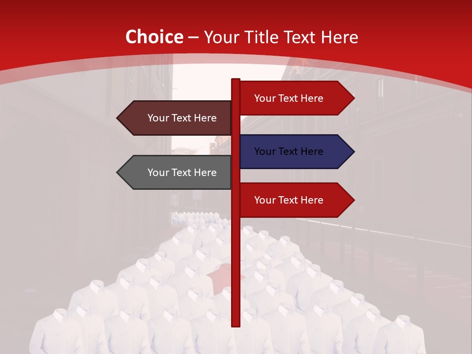 A Large Group Of Plastic Bags On A City Street PowerPoint Template