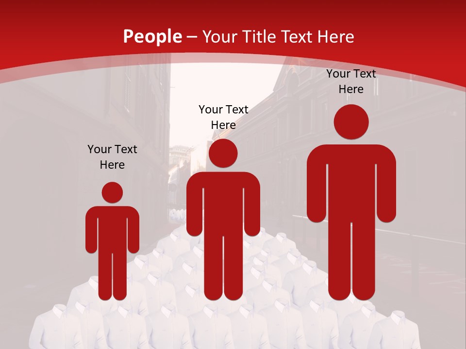 A Large Group Of Plastic Bags On A City Street PowerPoint Template