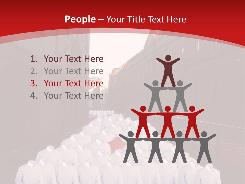 A Large Group Of Plastic Bags On A City Street PowerPoint Template