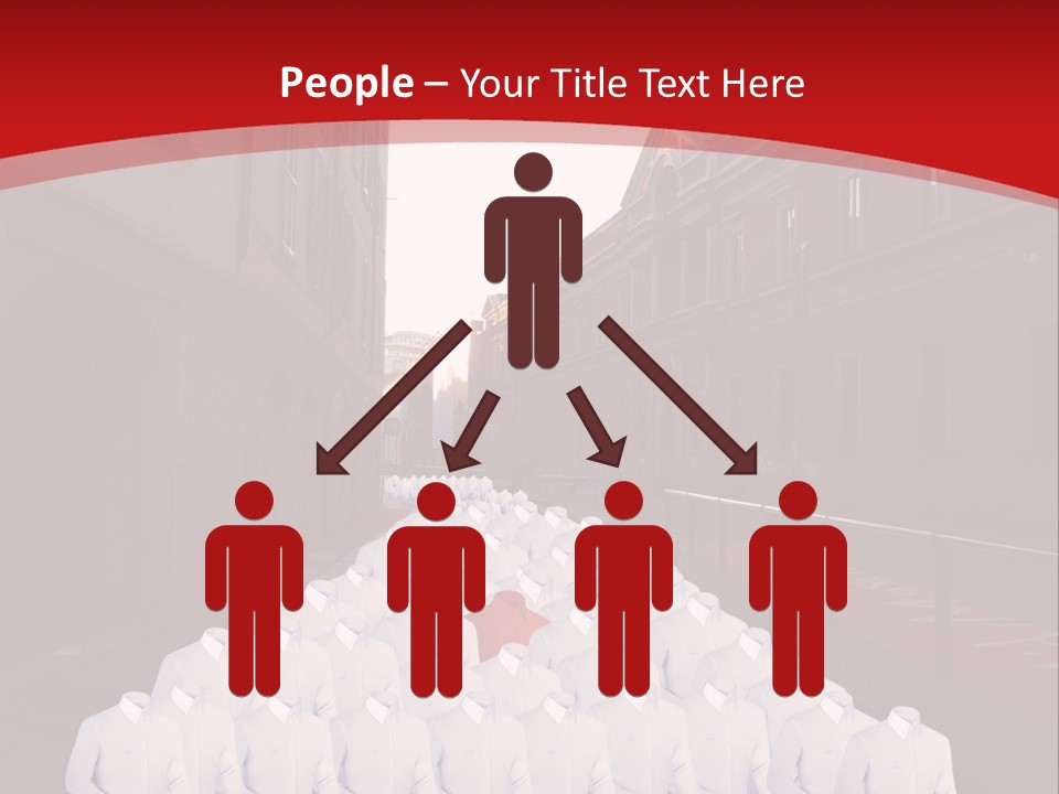 A Large Group Of Plastic Bags On A City Street PowerPoint Template