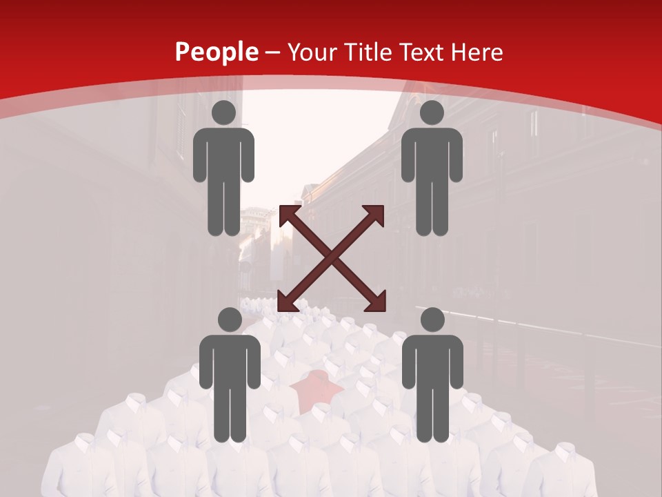 A Large Group Of Plastic Bags On A City Street PowerPoint Template