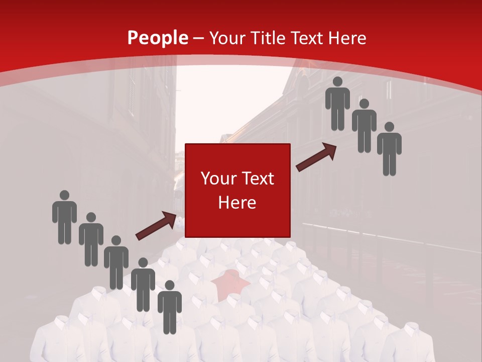 A Large Group Of Plastic Bags On A City Street PowerPoint Template