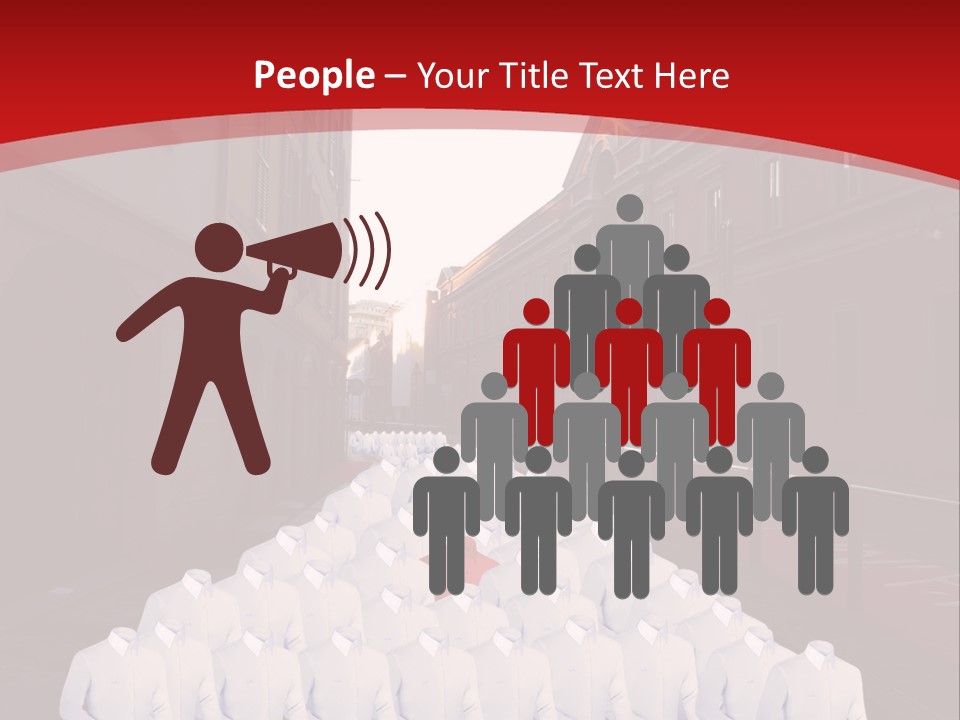 A Large Group Of Plastic Bags On A City Street PowerPoint Template