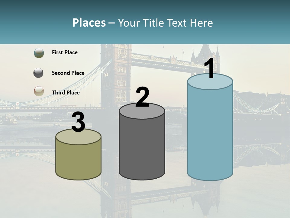 A Bridge With A Reflection In The Water PowerPoint Template